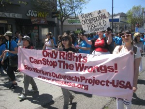 SWOP at anti-rape march