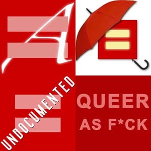 Clockwise from upper left: Atheists; Sex Workers; Queers; Undocumented Immigrants